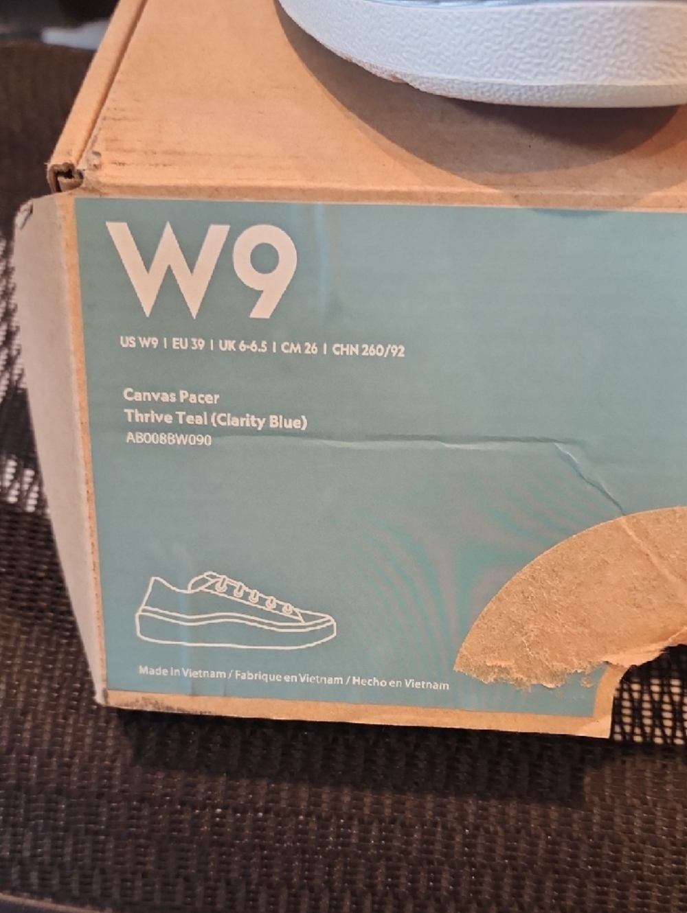 allbirds Women's Bright Teal Canvas Sneakers Size 9 - Picture 3 of 5